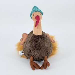Jellycat Theo Turkey Plush 11.5" Stuffed Animal Brown Hat